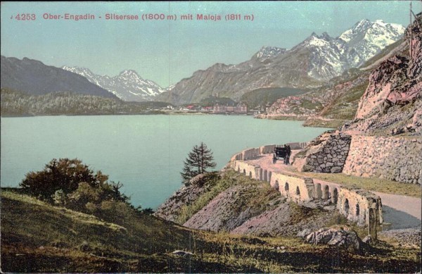 Ober- Engadin - Silsersee mit Maloja Vorderseite