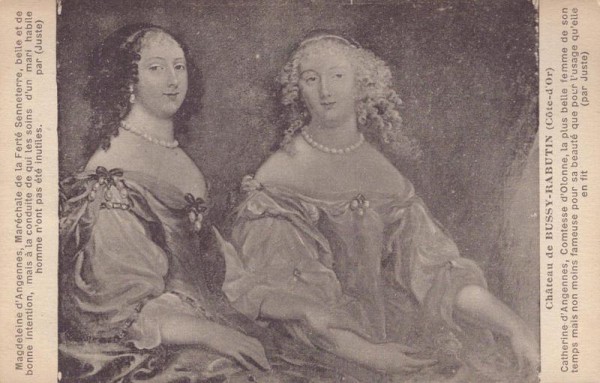 Schloss von  Bussy-Rabutin: Gräfin d'Angennes und Magdeleine d'Angennes Vorderseite