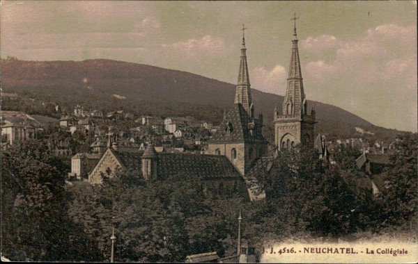 Neuchâtel/La Collégiale Vorderseite