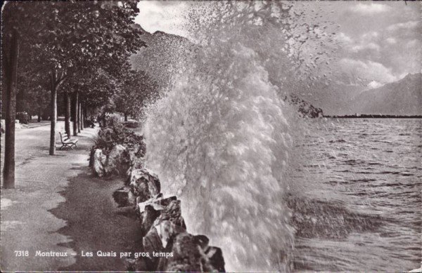 Montreux - Les Quais par gros temps