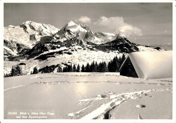 Blick v. Iltios Ober-Togg. auf das Alpsteingebiet. 1940 Vorderseite