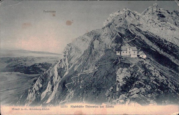 Klubhütte Thierwies am Säntis, Tierwies Vorderseite