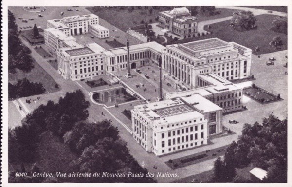 Genève - Vue aérienne du Nouveau Palais des Nations