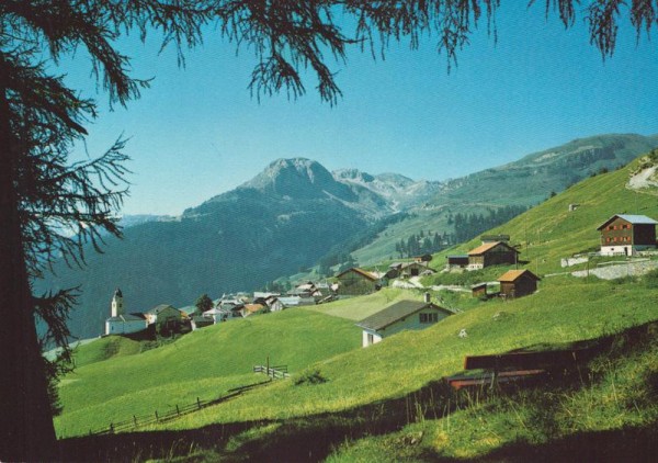 Blick zum Piz Vizan, Mathon Vorderseite
