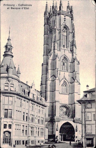 Fribourg - Cathédrale et Banque d'Etat Vorderseite