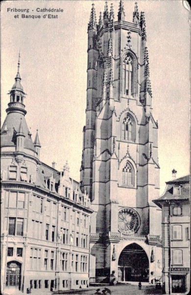 Fribourg - Cathédrale et Banque d'Etat Vorderseite