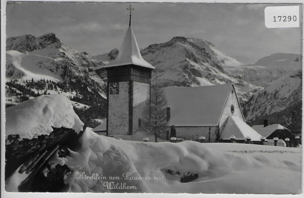 Kirchlein von Lauenen mit Wildhorn - Im Winter en hiver