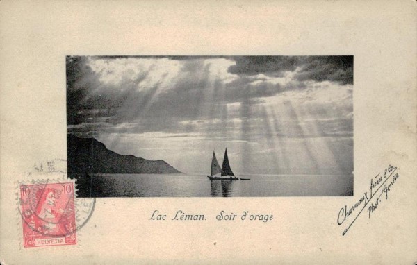 Soir d'orage, Lac Léman Vorderseite