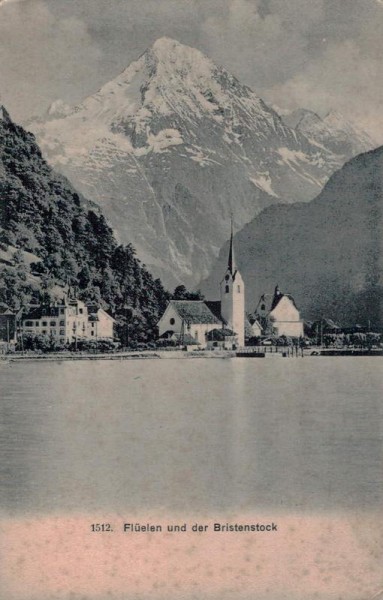 Flüelen und der Bristenstock Vorderseite