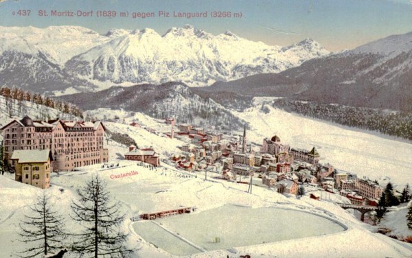 St.Moritz gegen Piz Languard Vorderseite