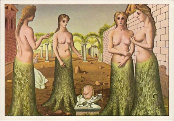Die Geburt des Tags, Paul Delvaux Vorderseite