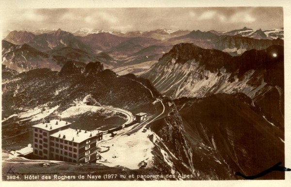 Hôtel des Rochers de Naye et panorama des Alpes Vorderseite