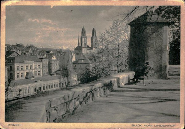 Blick vom Lindenhof (Zürich) Vorderseite