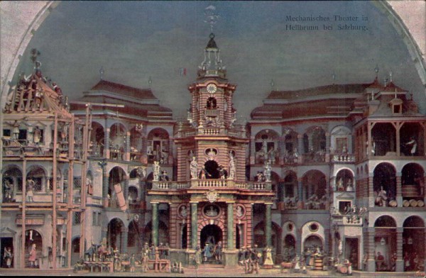 Hellbrunn bei Salzburg, Mechanisches Theater Vorderseite