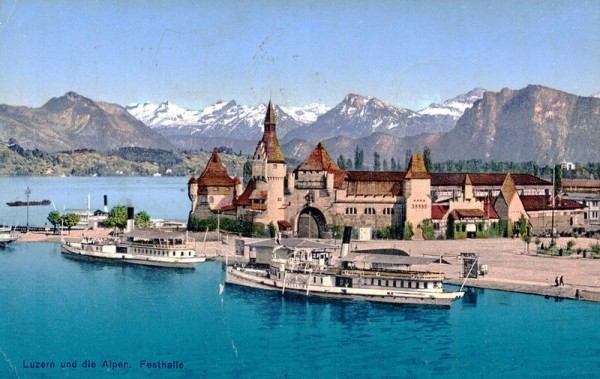 Luzern und die Alpen, Festhalle Vorderseite