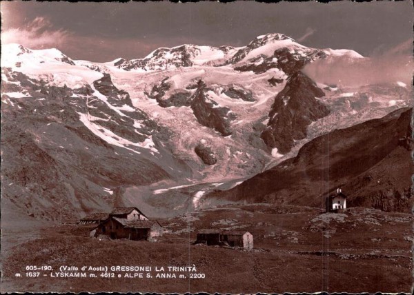 Liskamm (4527 m) Vorderseite