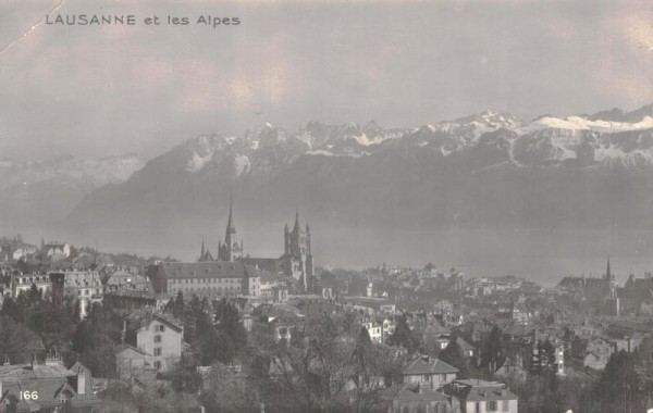 Lausanne und die Alpen Vorderseite
