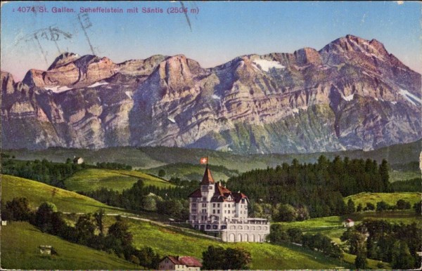 St. Gallen, Scheffelstein mit Säntis