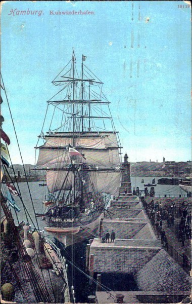 Hamburg. Kuhwärderhafen Vorderseite
