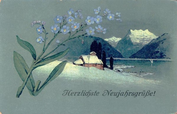 Herzlichste Neujahrsgrüsse Vorderseite