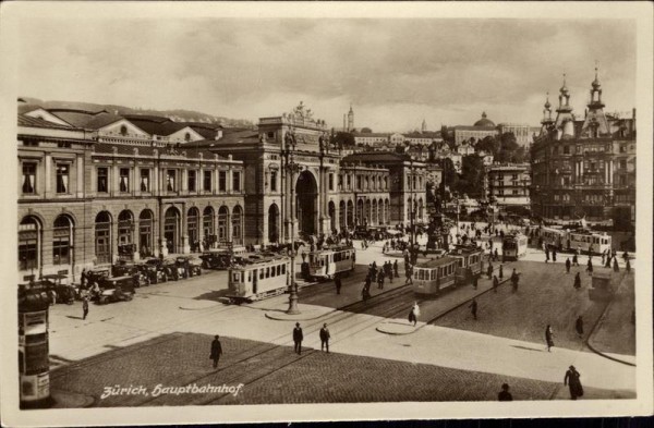 Zürich, Hauptbahnhof Vorderseite