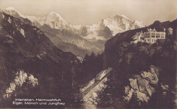 Interlaken, Heimwehfluh, Eiger, Mönch und Jungfrau