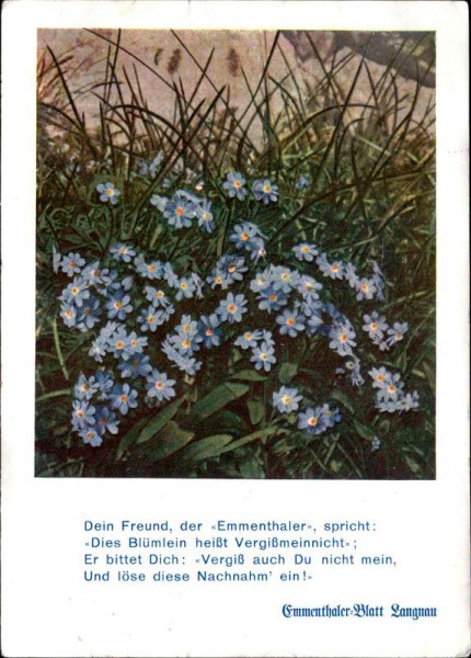 Emmenthaler Blatt, Langnau, Nachnahme für das Abonnement 1942 Vorderseite