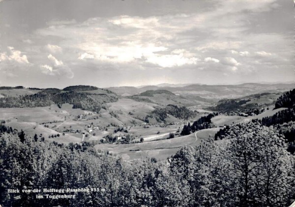 Blick von der Hulftegg Passhöhe ins Toggenburg Vorderseite