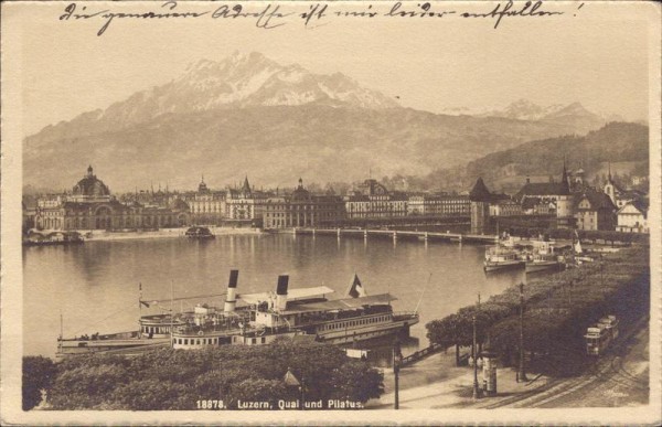 Luzern, Quai und Pilatus Vorderseite