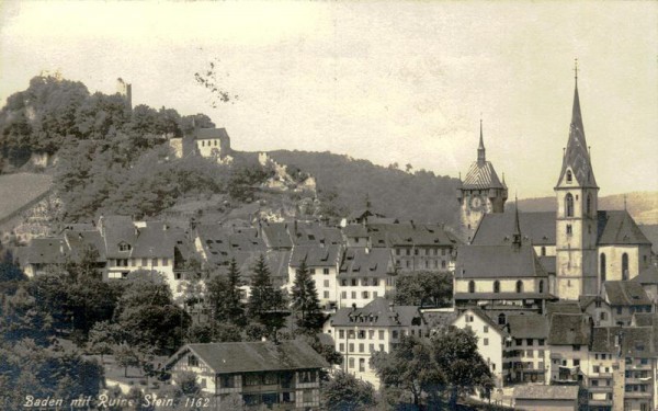 Baden mit Ruine Stein Vorderseite