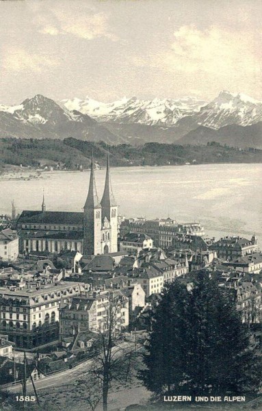 Luzern und die Alpen Vorderseite