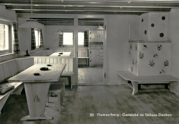 Flumserberg, Gaststube im Skihaus Dietikon Vorderseite