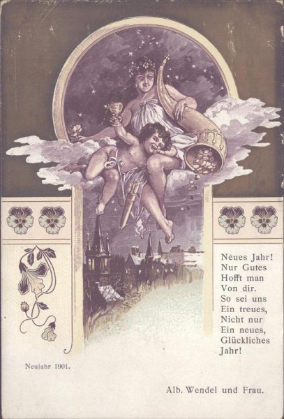 Neujahr 1901 Vorderseite
