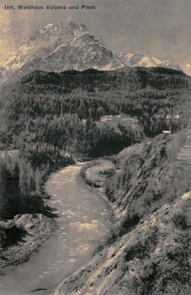 Inn, Waldhaus Vulpera und Pisoc Vorderseite