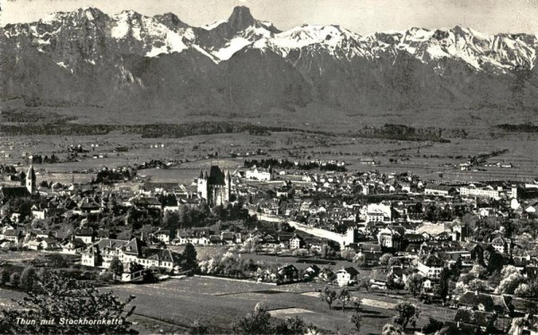 Thun mit Stockhornkette Vorderseite