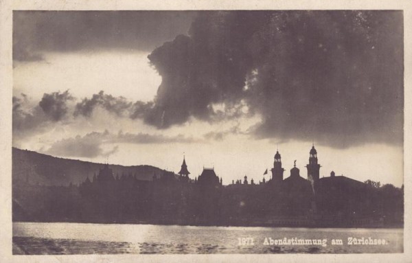 Abendstimmung am Zürichsee Vorderseite