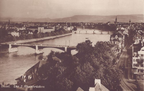 Basel - die 3 Rheinbrücken