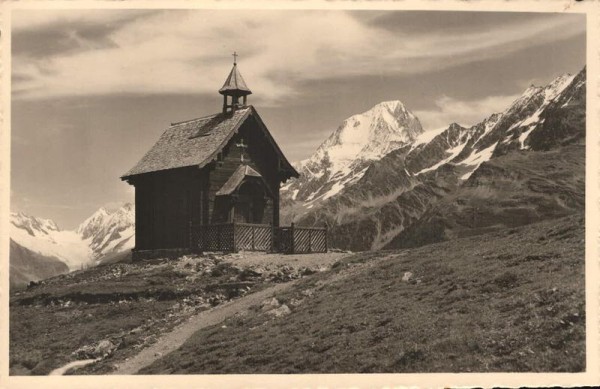 Lötschental. Feldumalp, Bietschhorn. 1935 Vorderseite