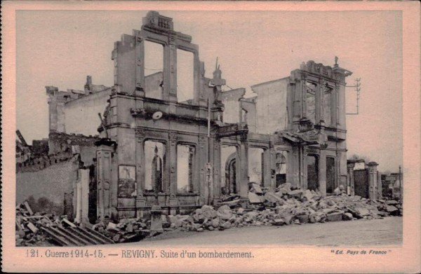 Revigny, Suite d'un bombardement, 1914-15 Vorderseite