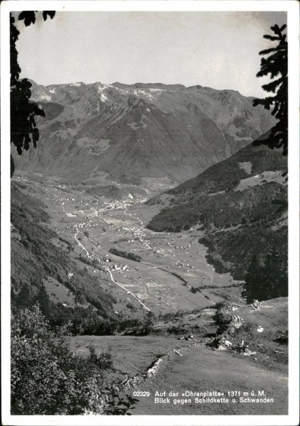 Blick gegen Schildkette und Schwanden Vorderseite