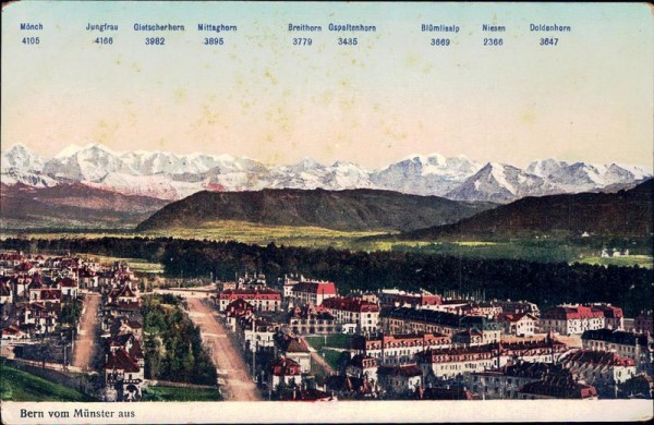 Bern vom Münser aus Vorderseite