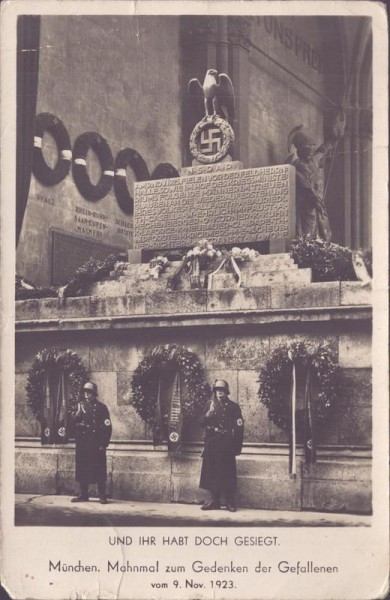 Und ihr habt doch gesiegt, München, Mahnmal 1923 Vorderseite