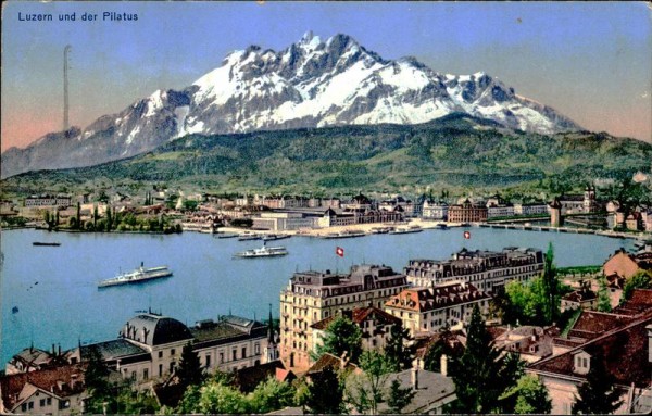 Luzern und die Pilatus Vorderseite