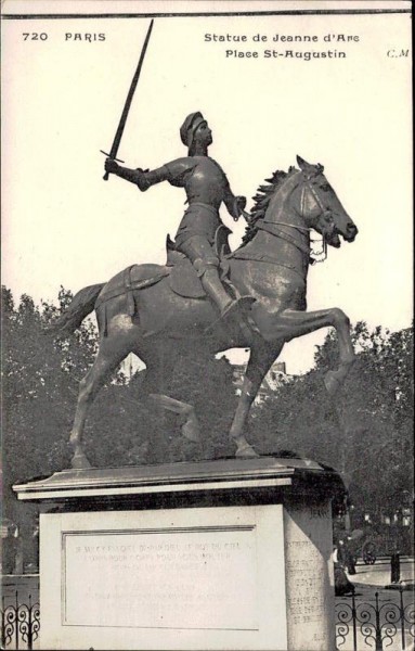 Paris, Statue de Jeanne d'Arc, Place St-Augustin Vorderseite