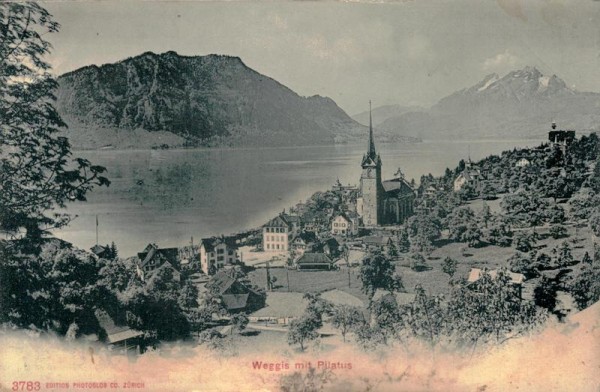 Weggis mit Pilatus Vorderseite