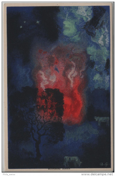 Bundesfeier Karte 1923 - Fete National - Festa Nazionale - Augustfeuer