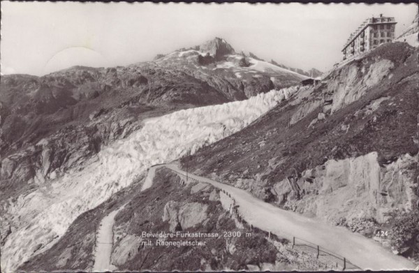 Belvédère-Furkastrasse 2300m mit Rhonegletscher