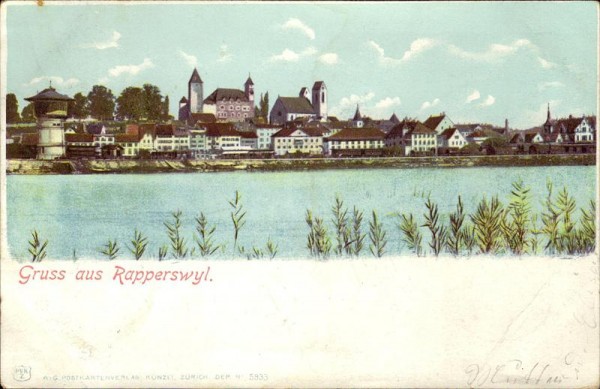 Gruss aus Rapperswyl, Rapperswil Vorderseite