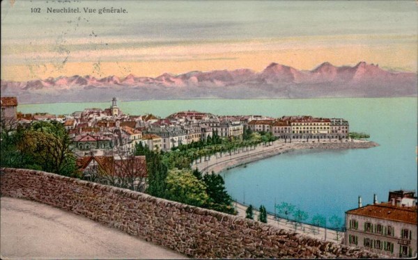 Neuchâtel. Vue générale. Vorderseite