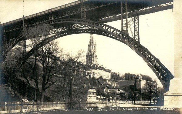 Kirchenfeldbrücke mit dem Münster Vorderseite